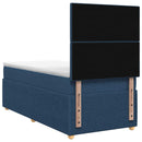 vidaXL Boxspring ágy matraccal fejtámlával Kék 80 x 200 cm Szövet