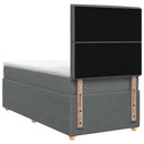 vidaXL Boxspring ágy matraccal Sötétszürke 90 x 190 cm Szövet