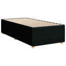 vidaXL Boxspring ágy matraccal fejtámlával Fekete 90 x 190 cm Szövet