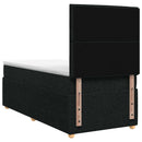 vidaXL Boxspring ágy matraccal fejtámlával Fekete 90 x 190 cm Szövet