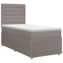 vidaXL Boxspring ágy matraccal fejtámlával Tópszínű 90 x 190 cm Szövet