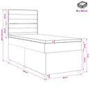 vidaXL Boxspring ágy matraccal Krémszínű 90 x 190 cm Szövet