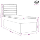 vidaXL Boxspring ágy matraccal Sötétszürke 90 x 200 cm Szövet