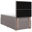 vidaXL Boxspring ágy matraccal fejtámlával Tópszínű 90 x 200 cm Szövet