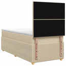 vidaXL Boxspring ágy matraccal Krémszínű 90 x 200 cm Szövet