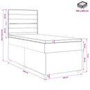 vidaXL Boxspring ágy matraccal fejtámlával Kék 100 x 200 cm Szövet