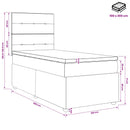 vidaXL Boxspring ágy matraccal Tópszínű 100 x 200 cm Szövet