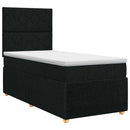 vidaXL Boxspring ágy matraccal fejtámlával Fekete 100 x 200 cm Szövet