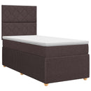 vidaXL Boxspring ágy matraccal Sötét Barna 100 x 200 cm Szövet