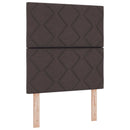 vidaXL Boxspring ágy matraccal Sötét Barna 100 x 200 cm Szövet