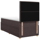 vidaXL Boxspring ágy matraccal Sötét Barna 100 x 200 cm Szövet