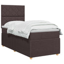 vidaXL Boxspring ágy matraccal Sötét Barna 100 x 200 cm Szövet
