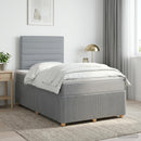vidaXL Boxspring ágy matraccal Világosszürke 120 x 190 cm Szövet