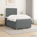 vidaXL Boxspring ágy matraccal Sötétszürke 120 x 200 cm Szövet