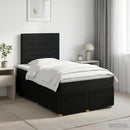 vidaXL Boxspring ágy matraccal fejtámlával Fekete 120 x 190 cm Szövet