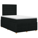 vidaXL Boxspring ágy matraccal fejtámlával Fekete 120 x 190 cm Szövet