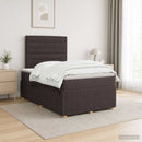 vidaXL Boxspring ágy matraccal Sötét Barna 120 x 190 cm Szövet