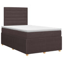 vidaXL Boxspring ágy matraccal Sötét Barna 120 x 190 cm Szövet