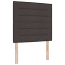 vidaXL Boxspring ágy matraccal Sötét Barna 120 x 190 cm Szövet