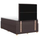 vidaXL Boxspring ágy matraccal Sötét Barna 120 x 190 cm Szövet