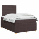 vidaXL Boxspring ágy matraccal Sötét Barna 120 x 190 cm Szövet