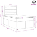 vidaXL Boxspring ágy matraccal Sötét Barna 120 x 190 cm Szövet