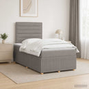 vidaXL Boxspring ágy matraccal Tópszínű 120 x 200 cm Szövet