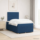 vidaXL Boxspring ágy matraccal fejtámlával Kék 120 x 200 cm Szövet