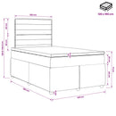 vidaXL Boxspring ágy matraccal fejtámlával Kék 120 x 190 cm Szövet