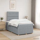 vidaXL Boxspring ágy matraccal Világosszürke 120 x 200 cm Szövet
