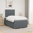 vidaXL Boxspring ágy matraccal Sötétszürke 120 x 190 cm Szövet