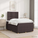 vidaXL Boxspring ágy matraccal Sötét Barna 120 x 200 cm Szövet