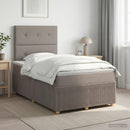 vidaXL Boxspring ágy matraccal Tópszínű 120 x 190 cm Szövet