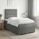 vidaXL Boxspring ágy matraccal Sötétszürke 120 x 200 cm Szövet