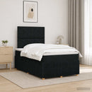 vidaXL Boxspring ágy matraccal fejtámlával Fekete 120 x 200 cm Szövet