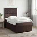 vidaXL Boxspring ágy matraccal Sötét Barna 120 x 190 cm Szövet