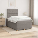 vidaXL Boxspring ágy matraccal Tópszínű 120 x 190 cm Szövet