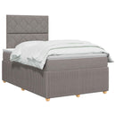 vidaXL Boxspring ágy matraccal Tópszínű 120 x 190 cm Szövet