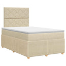 vidaXL Boxspring ágy matraccal Krémszínű 120 x 190 cm Szövet