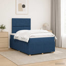 vidaXL Boxspring ágy matraccal fejtámlával Kék 120 x 200 cm Szövet