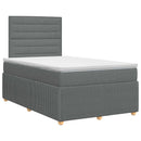 vidaXL Boxspring ágy matraccal Sötétszürke 120 x 200 cm Szövet