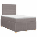 vidaXL Boxspring ágy matraccal Tópszínű 120 x 200 cm Szövet