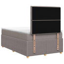 vidaXL Boxspring ágy matraccal Tópszínű 120 x 200 cm Szövet