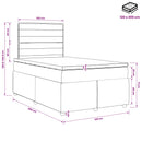 vidaXL Boxspring ágy matraccal Krémszínű 120 x 200 cm Szövet