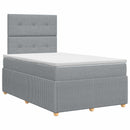 vidaXL Boxspring ágy matraccal Világosszürke 120 x 200 cm Szövet
