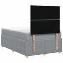 vidaXL Boxspring ágy matraccal Világosszürke 120 x 200 cm Szövet