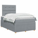 vidaXL Boxspring ágy matraccal Világosszürke 120 x 200 cm Szövet