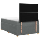 vidaXL Boxspring ágy matraccal Sötétszürke 120 x 200 cm Szövet
