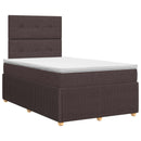 vidaXL Boxspring ágy matraccal Sötét Barna 120 x 200 cm Szövet