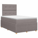 vidaXL Boxspring ágy matraccal Tópszínű 120 x 200 cm Szövet